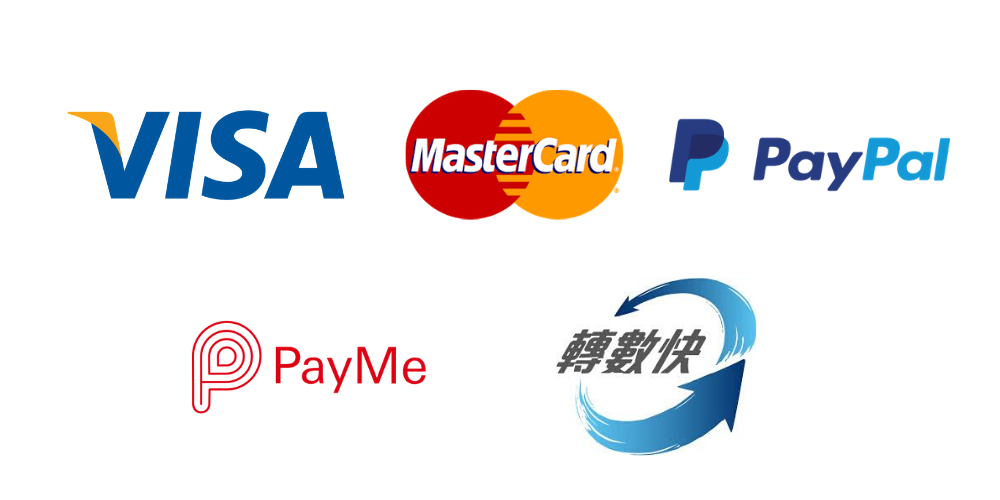 Payment Method Paypal, Payme, FPS, Visa, Mastercard